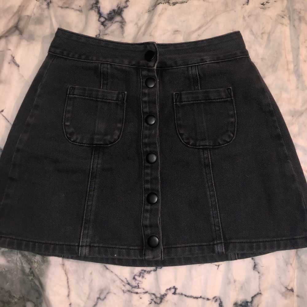 Black distressed high rise Brandy Melville skirt